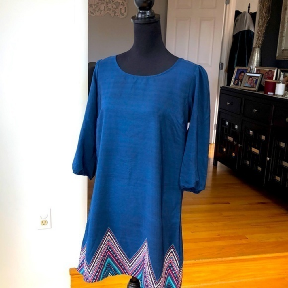 BeBop Sheath Dress with‎ 3/4 Length Sleeves  - Size M